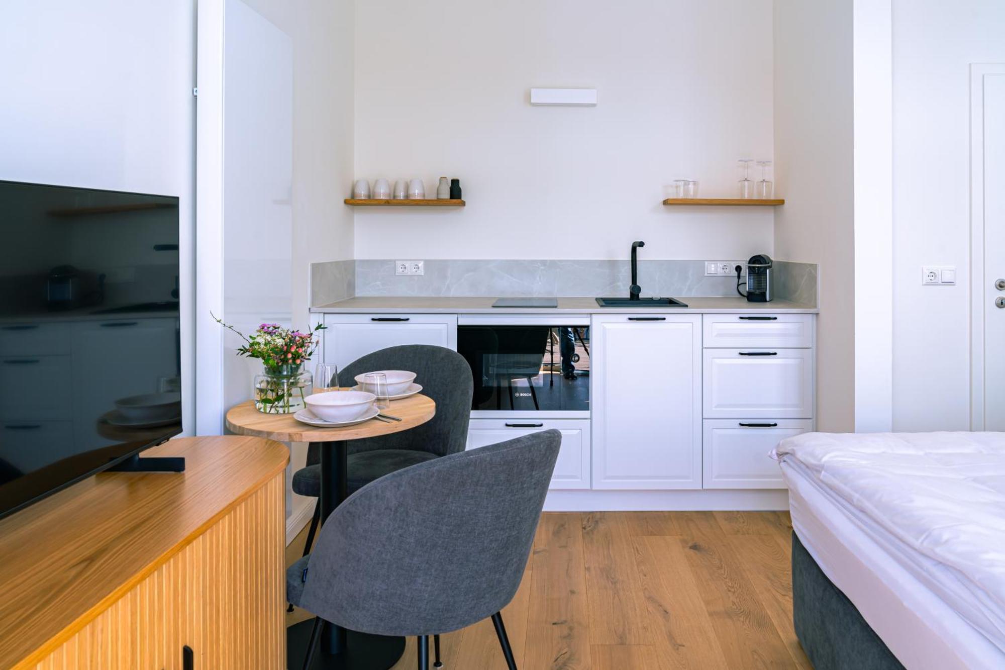 Kapitaenshaus Friedrich Franz - Premium Apartments 200 Meter Vom Strand Und Alten Strom 로스토크 객실 사진